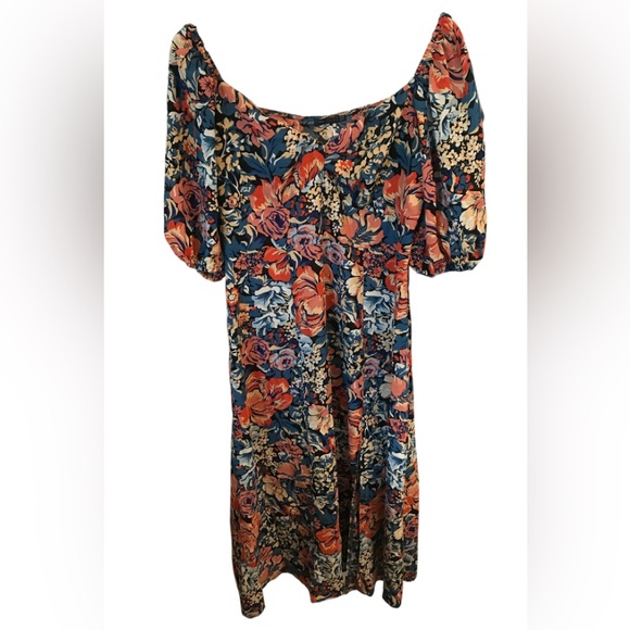 Floral Elegance Midi Dress - Picture 1 of 5